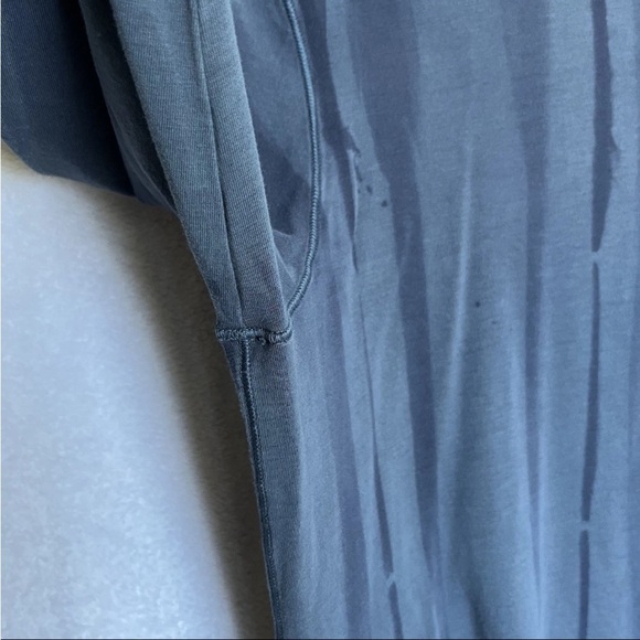 Lululemon Five Year Basic Men Sz M Tie Dye Long Sleeve Shirt Blue Soft Gym READ - Picture 2 of 12